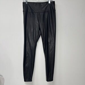 Bagatelle Collection Black Faux Leather Pants Moto Grunge Goth Dark Romance L